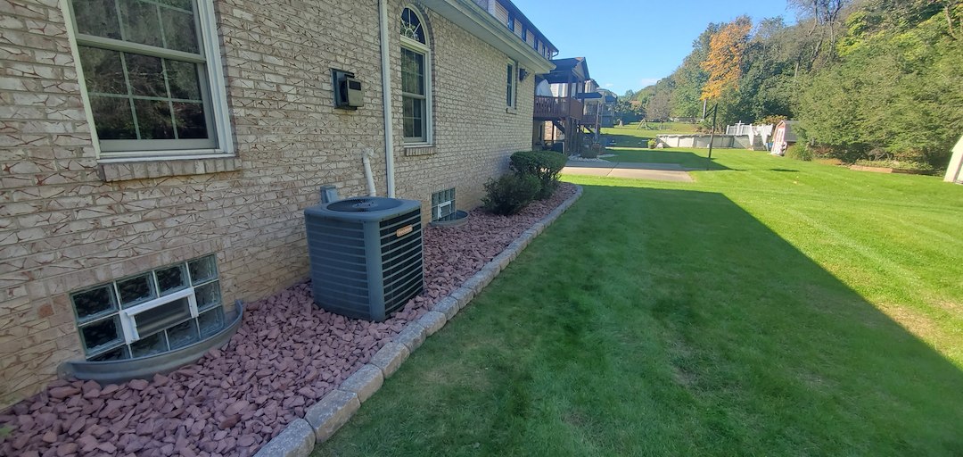 Decorative stone and new stone border installation in West Mifflin Pa.